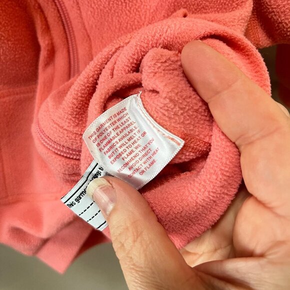 Patagonia Baby Fleece Jacket With Hood Pink Zippered Front Size 18M Polyester Co - Picture 6 of 6